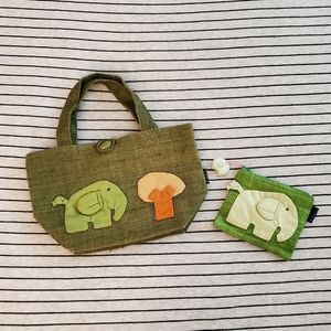 Elephant Handbag and Pouch